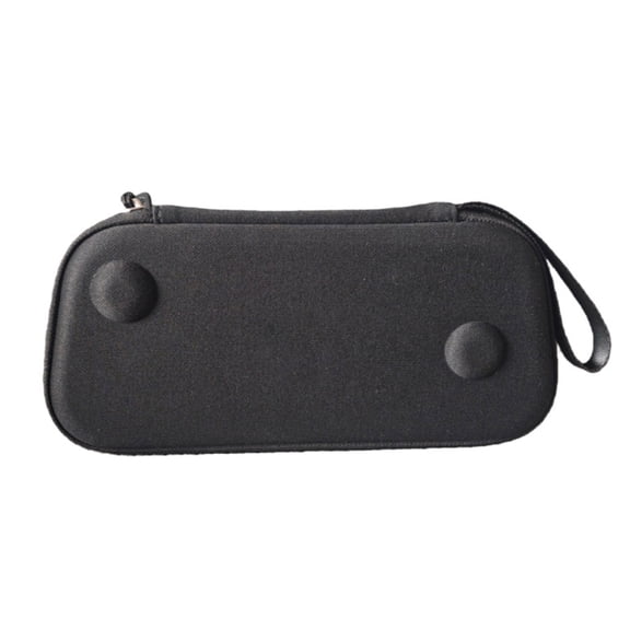 Zippered Hard Shell Console Bag, Grip-Fit EVA Travel Keeper for Handheld Play Wrist Strap, Black Outer Layer, Space-Saving Packing Companion