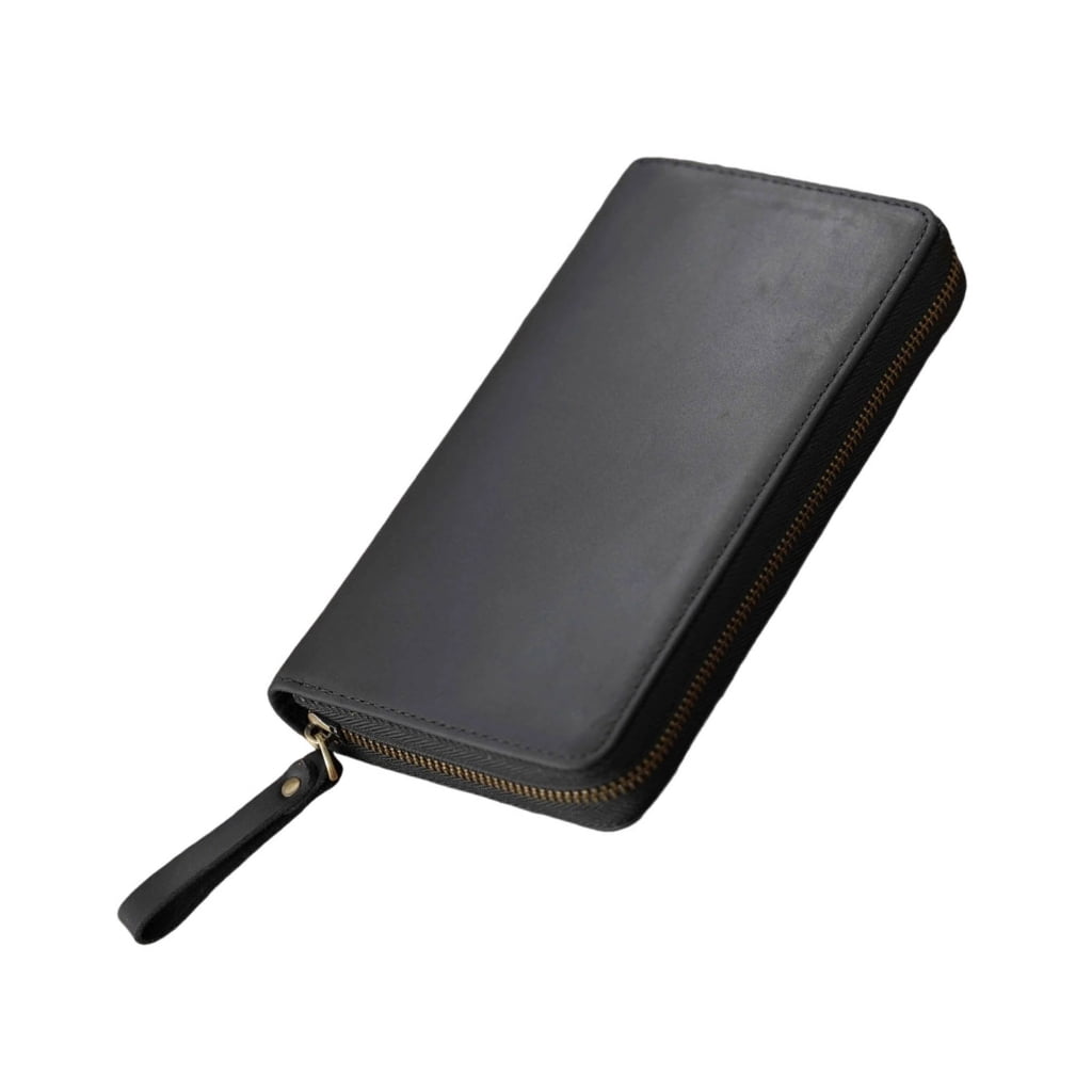 Zippered Leather Cover for 7.28x3.54In Pocket Notebook Field Notebook Journal