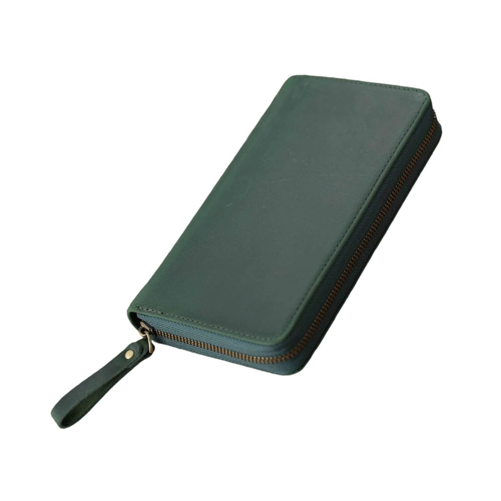 Zippered Leather Cover for 7.28x3.54In Pocket Notebook Field Notebook Journal