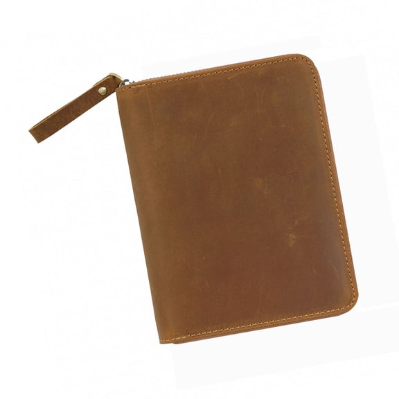 Zippered Leather Covers for 3.5x5.5Inch Pocket Field Notebook Small Notepads Leather Journal Covers Protective Case