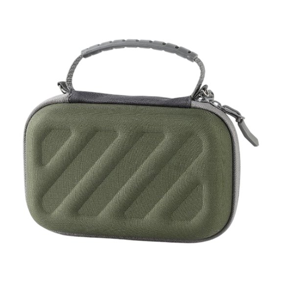Zippered Phone Storage Case with Hard Shell Exterior, Five Compartments and Compact Size for Travel Accessories