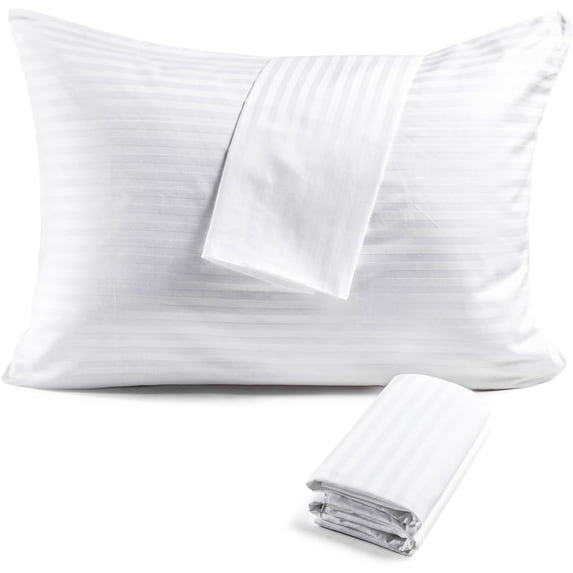 FAUNNA Zippered Cotton Pillowcase, Breathable and Hypoallergenic, King (2 Pack)