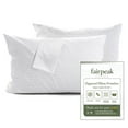 thumbnail image 1 of Zippered Pillow Protectors Cover Soft Comfortable Sateen 100% Long Staple Cotton Quiet and Breathable Bed Pillowcase Standard Size 4 Pack, 1 of 7