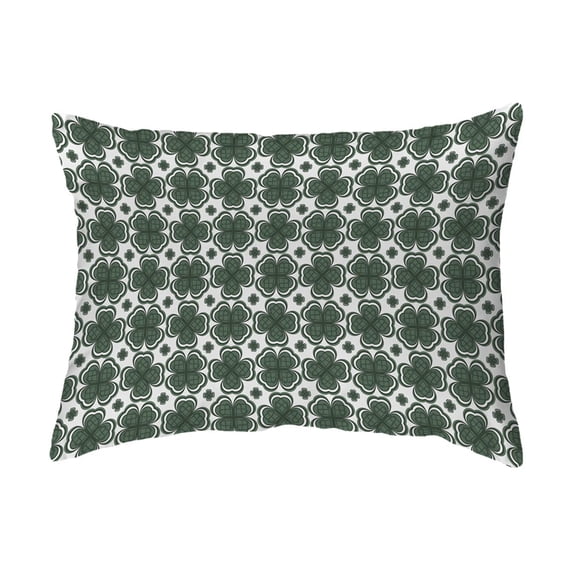Zippered Pillow Shell Four Leaf Clover Pattern