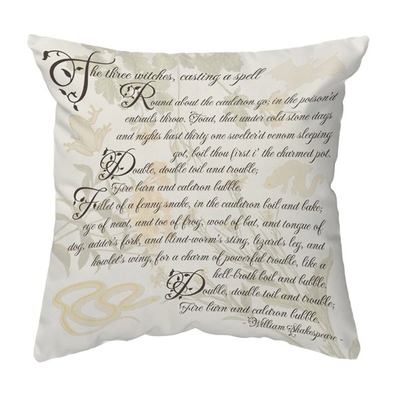 Zippered Pillow Shell Macbeth Spell