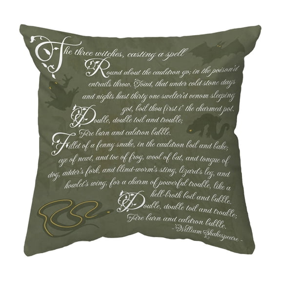 Zippered Pillow Shell Macbeth Spell
