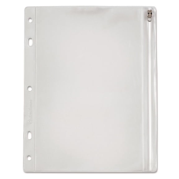 Oxford, OXF68504, Zipper Binder Pockets, 1 Each, Clear,White