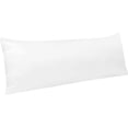 thumbnail image 1 of Zippered Satin Body Pillow Pillowcase, Silky Slip Cooling Body Pillow Cover, Long Side Hidden Zipper, 20x54 Inches, Pure White, 1 of 7