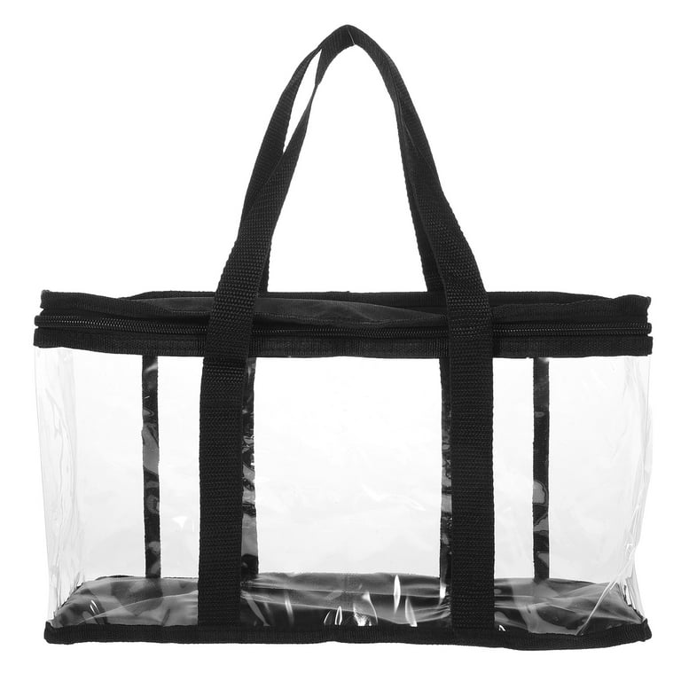 Zippered Transparent Pvc Baseball Cap Storage Handbag Small Size Clear Handbags for Work Travel Walmart