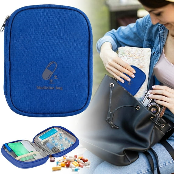 Zippered Travel Organizer Bag for Business Trip & Emergency Use, Portable First Aid Kit with Multiple Compartments, Waterproof Storage Case for Outdoor and Daily Essentials,Home Textile Storage