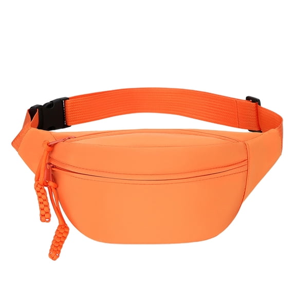 Zippers Fanny Pack,Waterproof Crossbody Waist Bag With Adjustable Strap Lightweight Hip Bag,For Daily Cash Storage Travel Hiking Dirt Resistant Easy Clean Sling Chest Pack