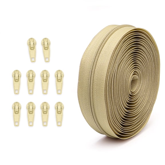 Zippers Repair Kits Zips Pulls Sliders #3 Nylon Coil Zippers for Bag Craft