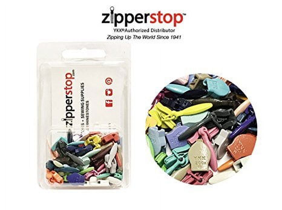 Zipperstop Repair Kit Solution YKK Zipper HeadsSliders Pulls 2CCU (Invisible Style) Assorted
