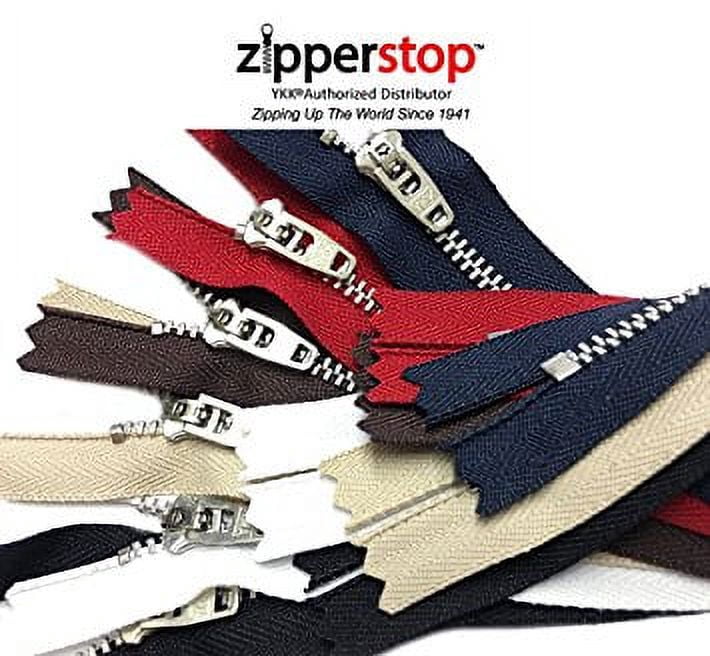 Zipperstop Wholesale - 6Pcs Ykk 7 Inches Pant Zippers Aluminum - Black ...