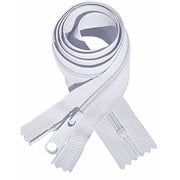 Zipperstop Wholesale Authorized Distributor Ykk  #4.5 Handbag Zipper 36" Inch With Extra-Long Pull Slider  Closed Bottom  White 12 Zippers