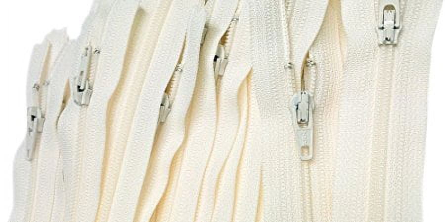 Zipperstop Wholesale Authorized Distributor Ykkâ®Sale 7" Nylon Coil Ykk Zipper #3 (Special) Skirt & Dress Zippers Closed Bottom Color Snow White 841 (100 Zippers / Pack)