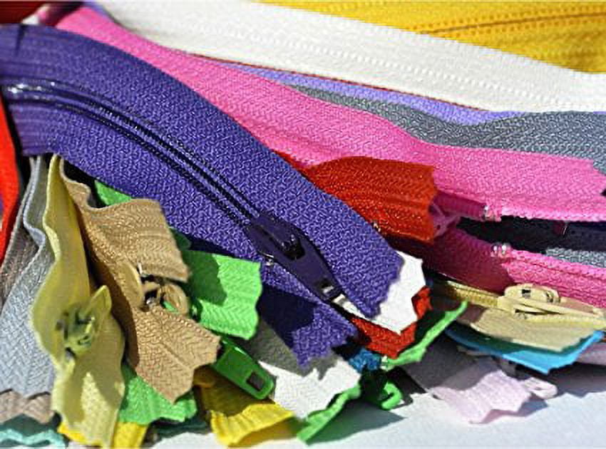 Zipperstop Wholesale Authorized Distributor Ykkâ® Zipper 25 Assorted 22" & 20" Zippers Nylon Coil Ykk #3 Skirt And Dress - Closed Bottom (25 Zippers/Pack)