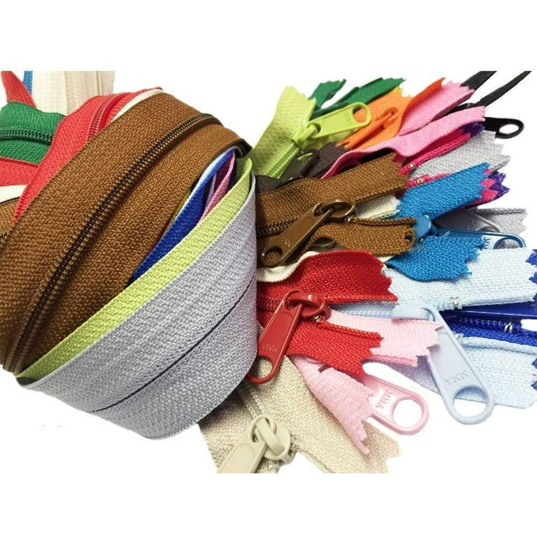 Zipperstop Wholesale YKK 24 Inches Purse Zippers Extra Long Handbag Pull Assorted Colors 19 Piece Pack YKK 4.5 Handbag Closed Bottom Crafter s