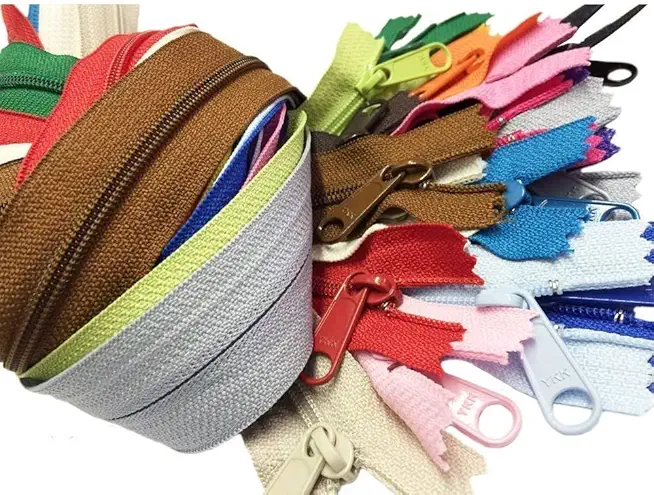 Zipperstop Wholesale YKK® 24 Inches Purse Zippers Extra Long Handbag Pull Assorted Colors 19 Piece Pack YKK® #4.5 Handbag Closed Bottom Crafter's Special - Made in USA Made in USA