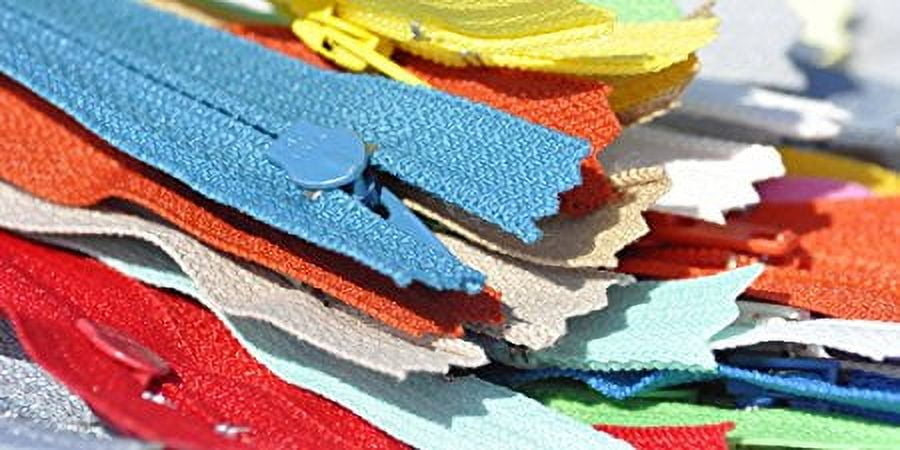 Zipperstop Wholesale Ykkâ® Sale 100 Assorted 14" Ykk Zippers #3 Nylon Coil Closed-End (100 Zippers /Pack)