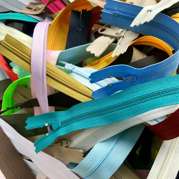 Zipperstop YKK Zipper Sale - Over 3 Pounds of Assorted Zippers-Metal/Plastic/Coil/Invisible Zippers