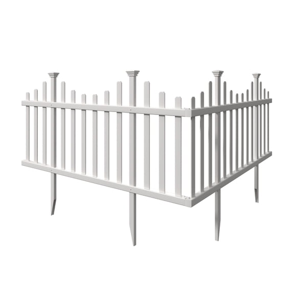 Zippity Outdoor Products Madison No-Dig Vinyl Fence Kit (30in x 56.5in) (2 Pack)
