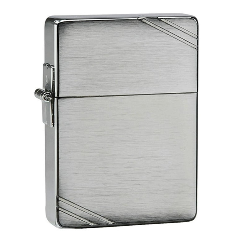 Zippo 1935 Replica with Slashes Brushed Chrome Pocket Lighter