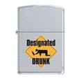 thumbnail image 1 of Zippo 205MP-DDRUNK Classic Designated Drinker Satin Chrome Windproof Lighter, 1 of 2