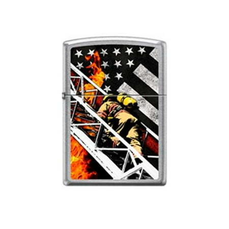 Zippo 207-071997 Fireman With Flag Design Windproof Lighter