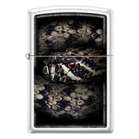 Zippo 214-071996 Rattlesnake Satin Chrome Metal Windproof Lighter