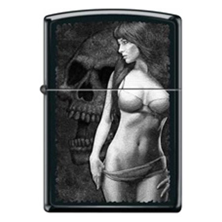 Zippo 218-076913 Black Woman Skull Design Windproof Lighter