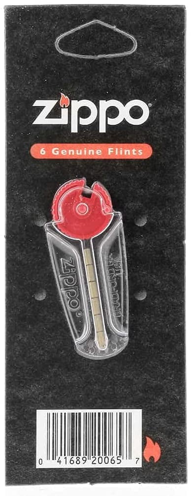 Zippo Flints, 6 Pack Dispenser, Easy to Use for Lighter Sparker Wheel  Refills