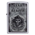 thumbnail image 1 of Zippo 28502 - Sons of Anarchy Fear The Reaper Satin Chrome Lighter, 1 of 3