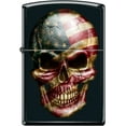 thumbnail image 1 of Zippo Lighter - American Flag Skull Black Matte, 1 of 3