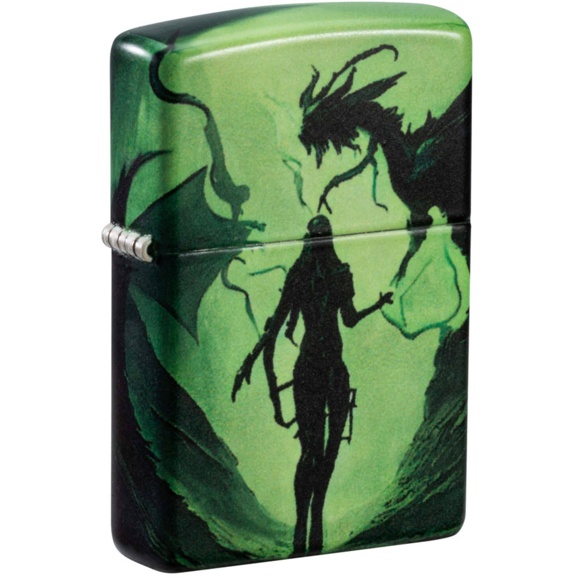 Zippo 46130 Glowing Dragon Design Glow-in-The-Dark Pocket Lighter
