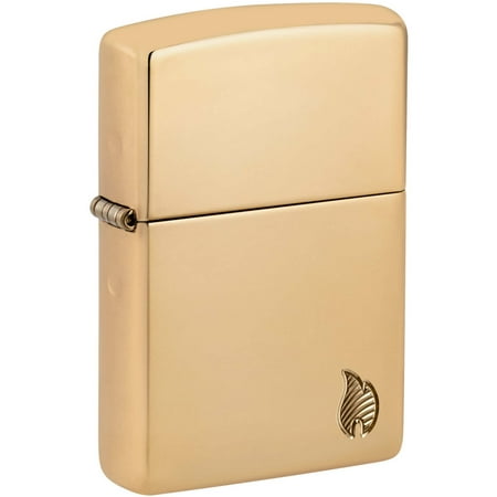 Zippo 46397 Armor High Polish Brass Flame Design Pocket Lighter