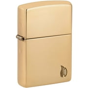 Zippo 46397 Armor High Polish Brass Flame Design Pocket Lighter
