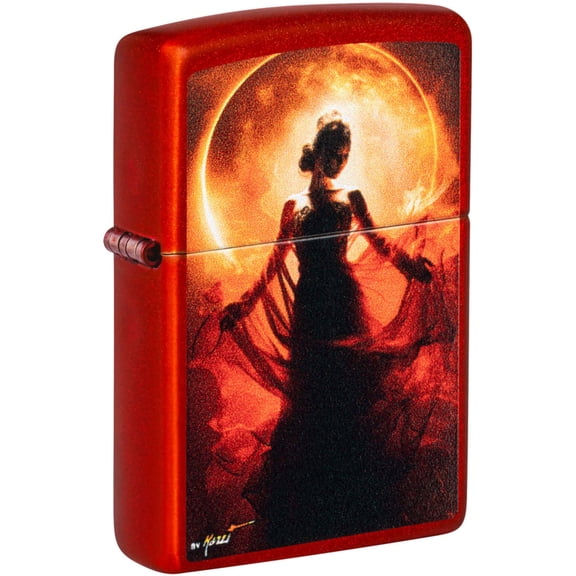 Zippo 46410 Mazzi Metallic Red Windproof Pocket Lighter