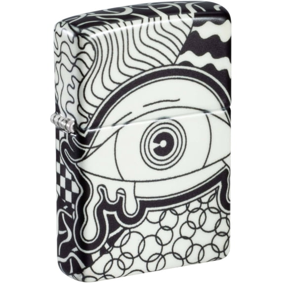 Zippo 46428 Vision Test Design Metal Windproof Pocket Lighter