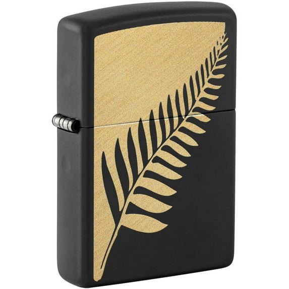 Zippo 46473 Zen Flora Design Matte Black Windproof Pocket Lighter