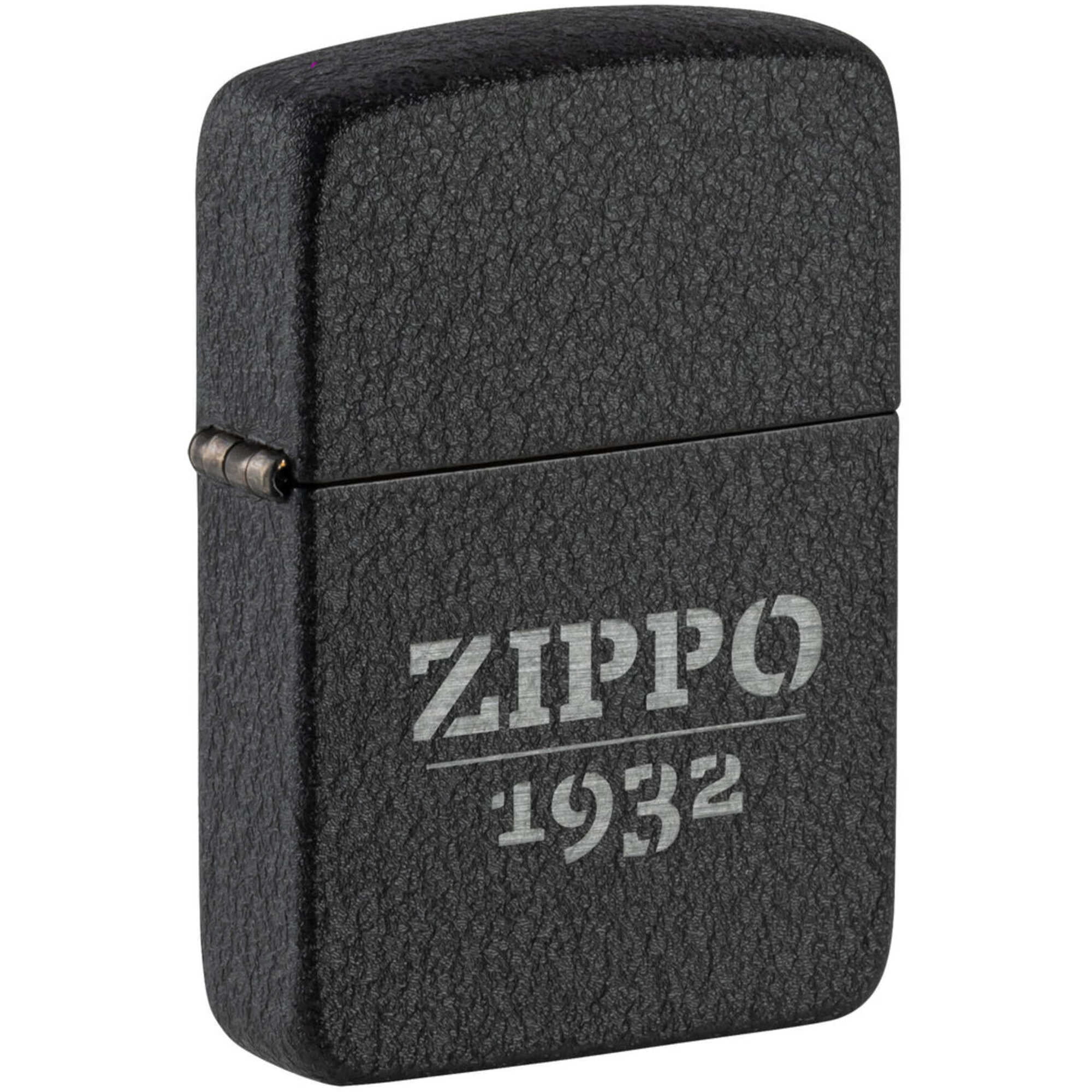 Zippo 46567 Zippo Design Iconic Black Crackle Metal Pocket Lighter
