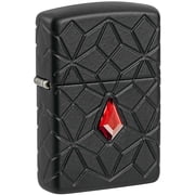 Zippo 46756 Armor Crystal Design Matte Black Metal Pocket Lighter
