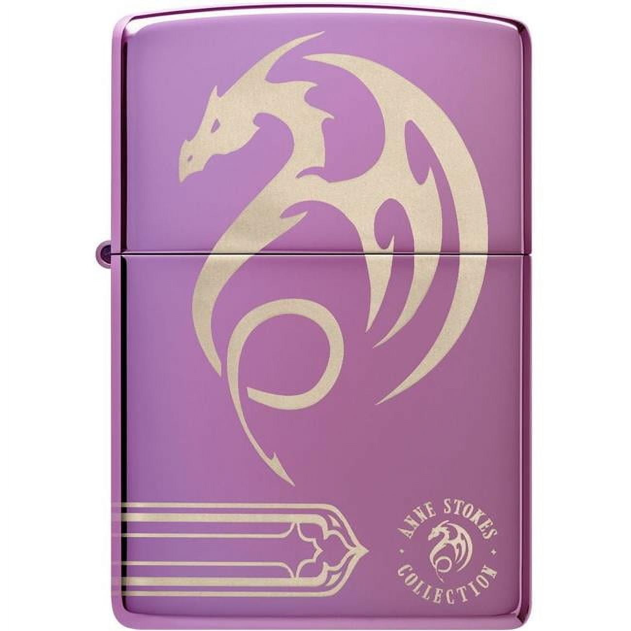 Zippo 48574 Anne Stokes High Polish Purple Windproof Lighter