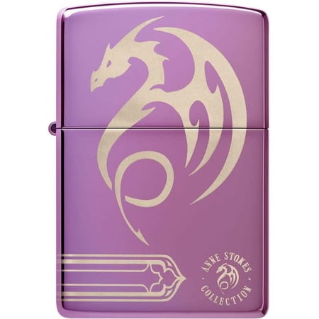 Zippo 48574 Anne Stokes High Polish Purple Windproof Lighter