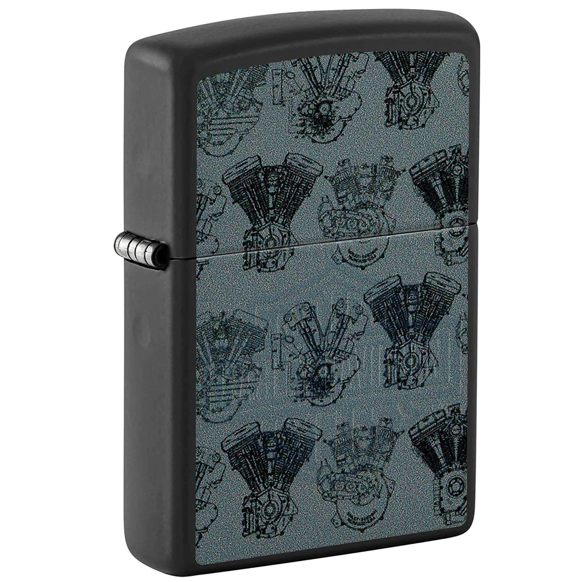 Zippo 48600 Harley-Davidson Black Light Logo Windproof Lighter
