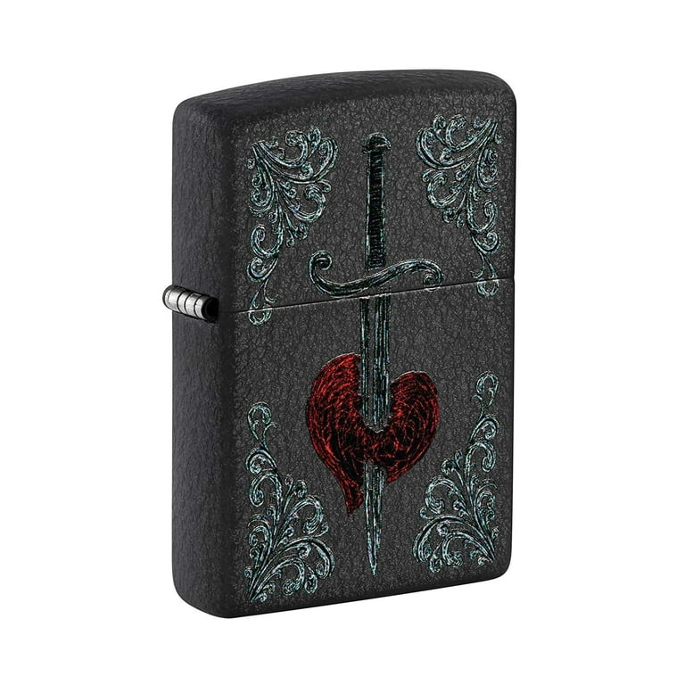 Zippo 48617 Heart Dagger Tattoo Design Windproof Pocket Lighter