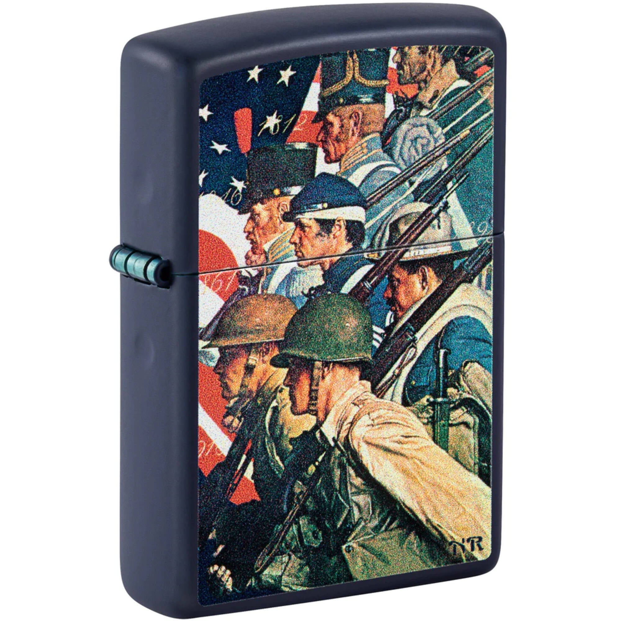 Zippo Norman Rockwell Design, Navy Matte, Windproof, Refillable