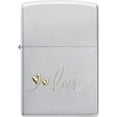 thumbnail image 1 of Zippo 48725 Love Design with Hearts Satin Chrome Windproof Lighter, 1 of 6