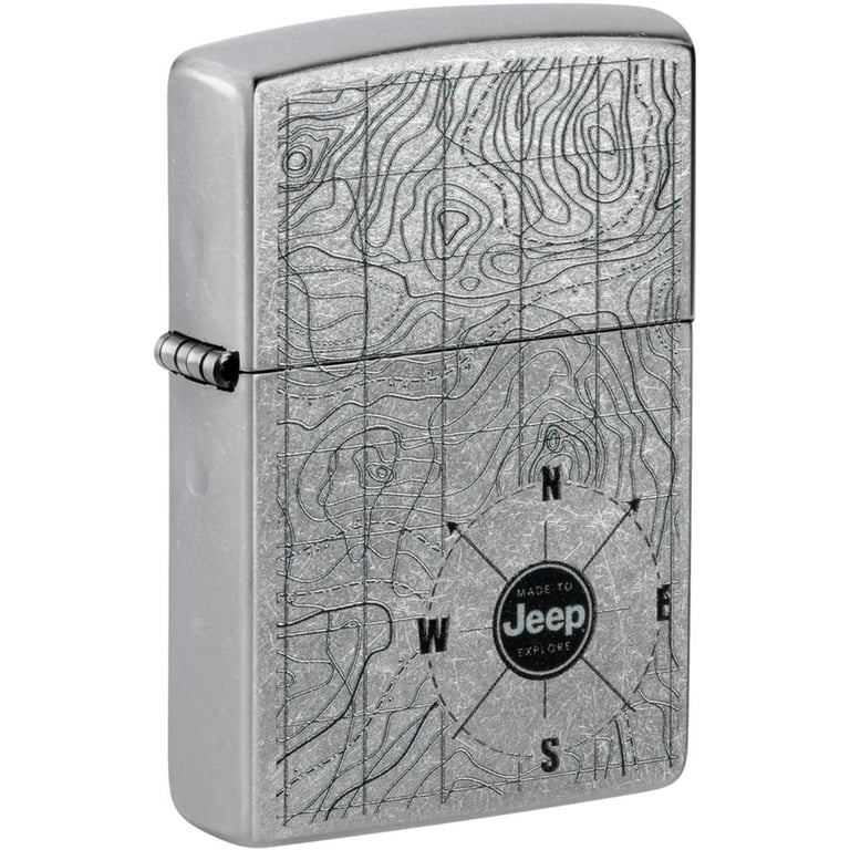Zippo 48765 Jeep with Topographical Map Motif Windproof Lighter