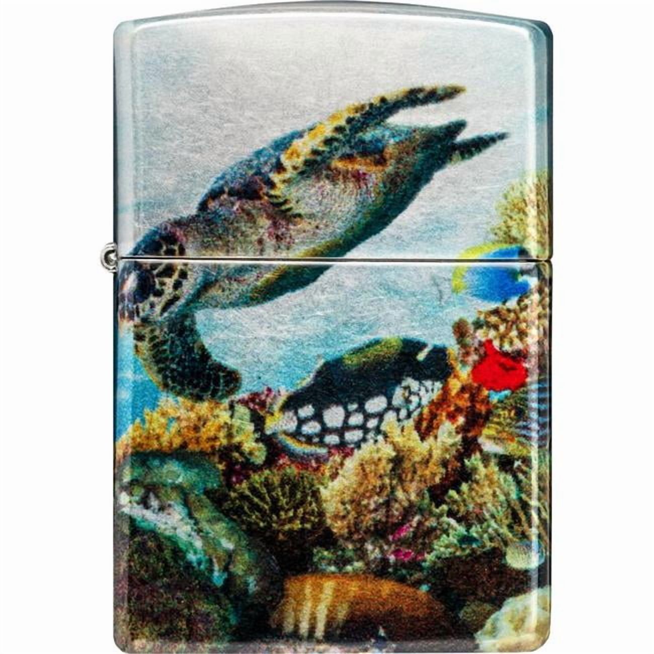 Zippo Lighter: Deep Sea Design, 540 Fusion - 540 Tumbled Chrome 48780